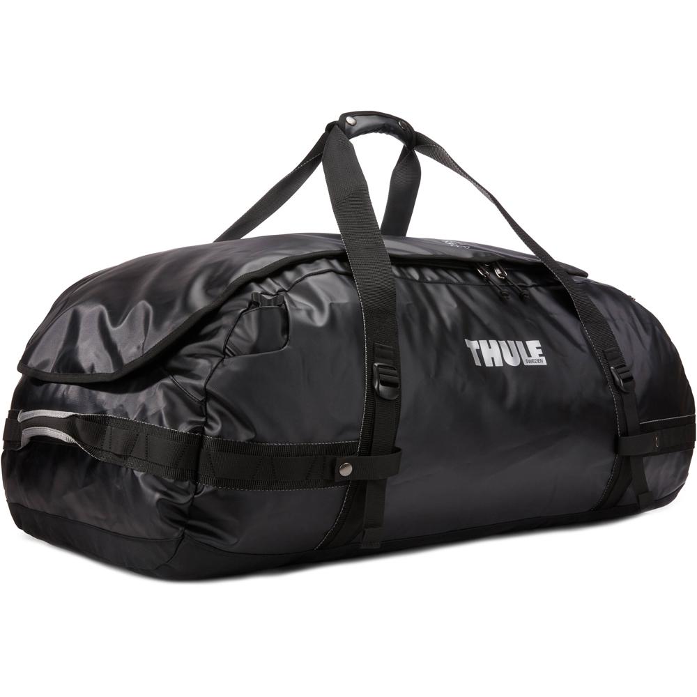 Thule Chasm 130L Bolsa de Viaje y Duffel Negra - Resistente al Agua, Apertura Amplia, Corr