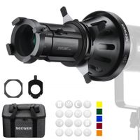 Neewer LS-38 Spotlight Bowens Mount 40° con 16 Gobos y 5 Filtros de Color