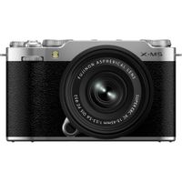 FUJIFILM Cámara Mirrorless X-M5 con lente XC 15-45mm f/3.5-5.6 (Plata) - Sensor APS-C de