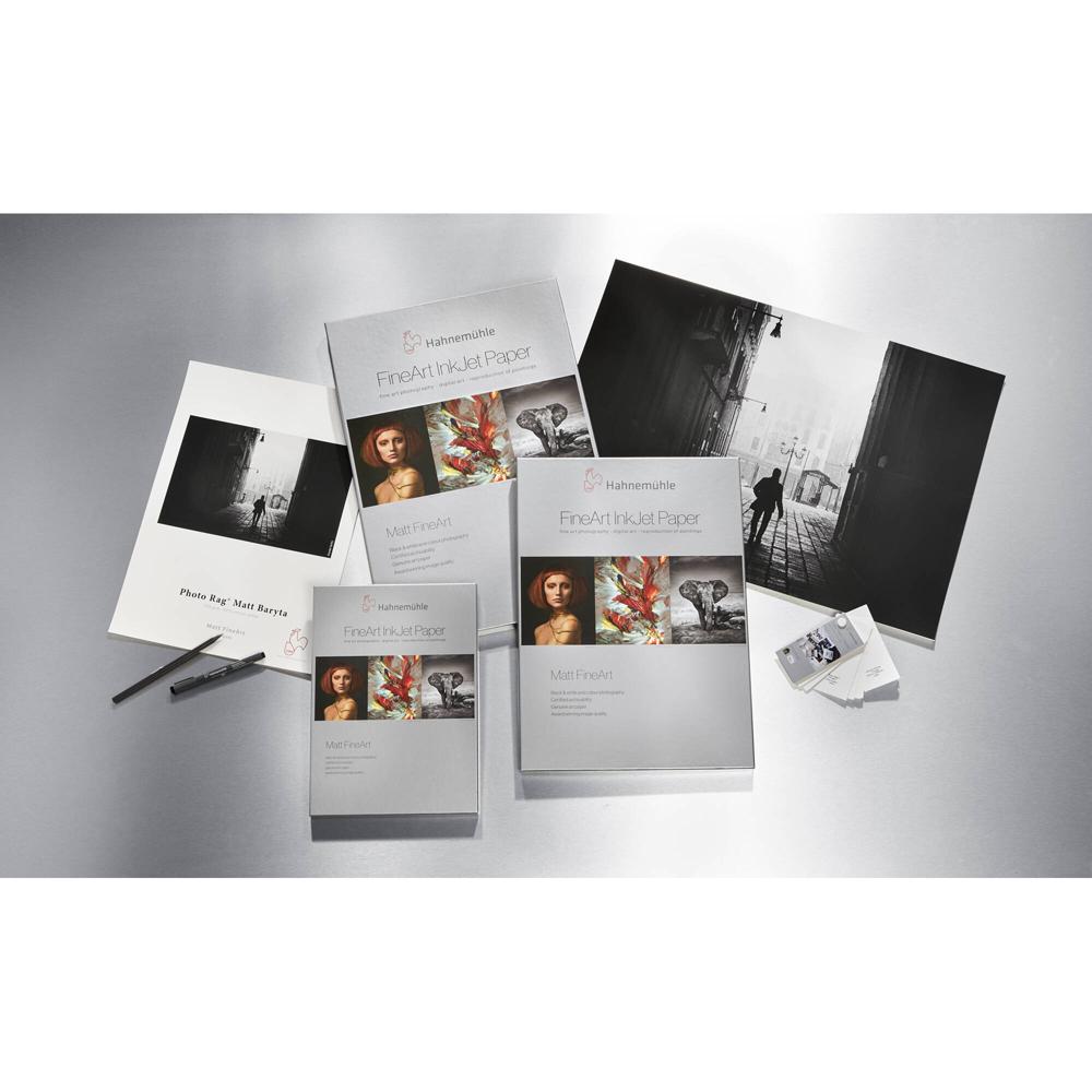 Hahnemuhle Papel Photo Rag Matte Baryta 50"" x 39' - 100% Algodón, 308 gsm, Acabado Mate