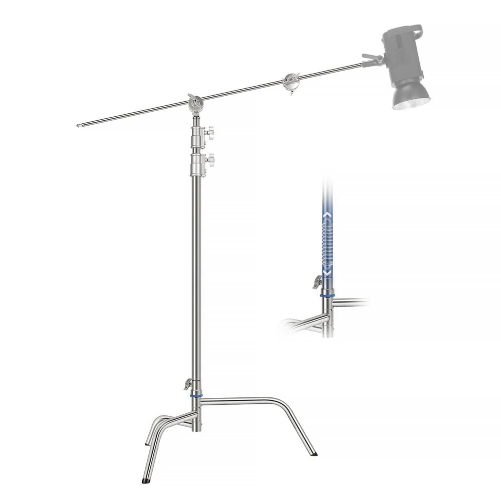 Neewer C-Stand SC320Q con Brazo Boom de Acero Inoxidable 10.5' - Capacidad de Carga 44 lb,
