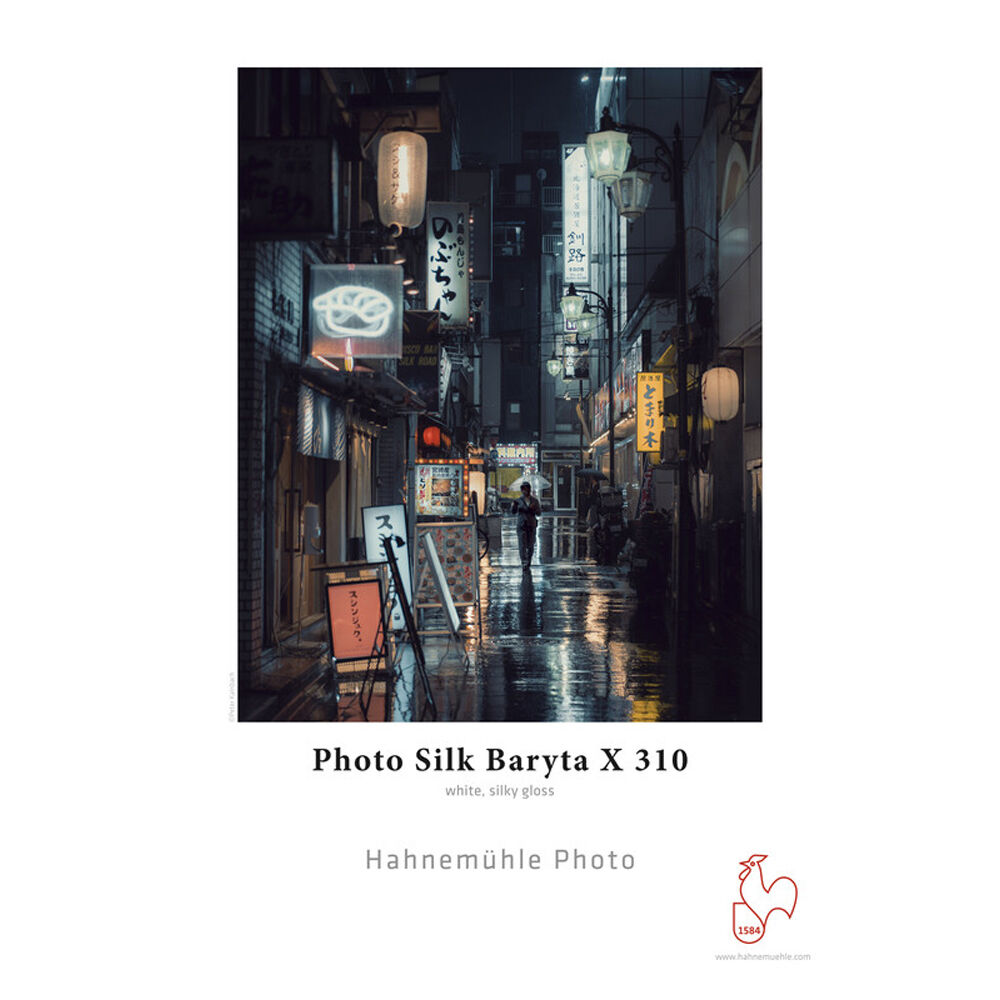 Hahnemuhle Papel Photo Silk Baryta X 310 - Roll de 44"" x 50' - 310 gsm, Acabado Brillante