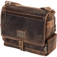 GILLIS LONDON Trafalgar Leather Messenger Bag - Cuero Marrón, Compartimento para Laptop d