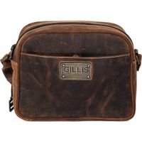 GILLIS LONDON Trafalgar Bolsa Compacta para Cámara - Cuero Vintage Marrón, Divisores Fle