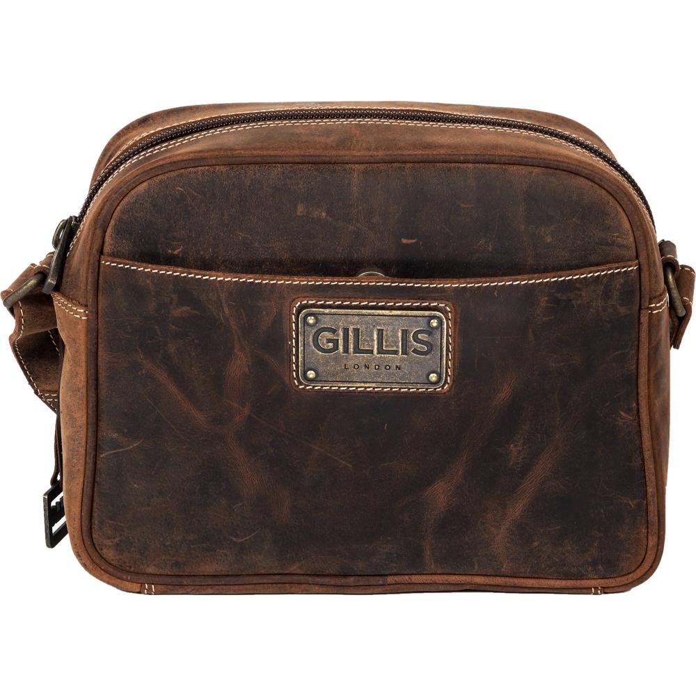 GILLIS LONDON Trafalgar Bolsa Compacta para Cámara - Cuero Vintage Marrón, Divisores Fle