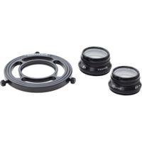 Aquatica Kit Completo de Lentes Dioptricas +5 / +10 para Macro con Soporte de Lente