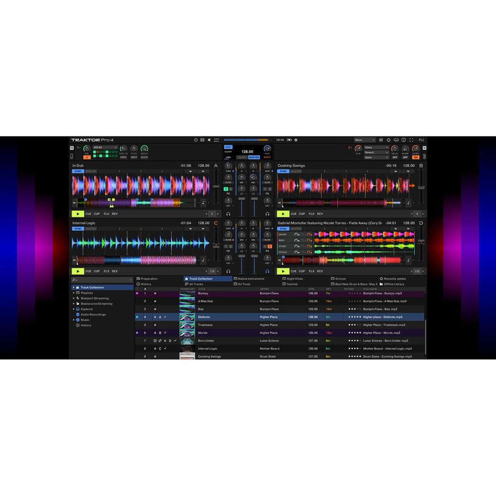 Native Instruments Traktor Pro 4 Software DJ - Cuatro Decks, Separación de Stem en Tiempo