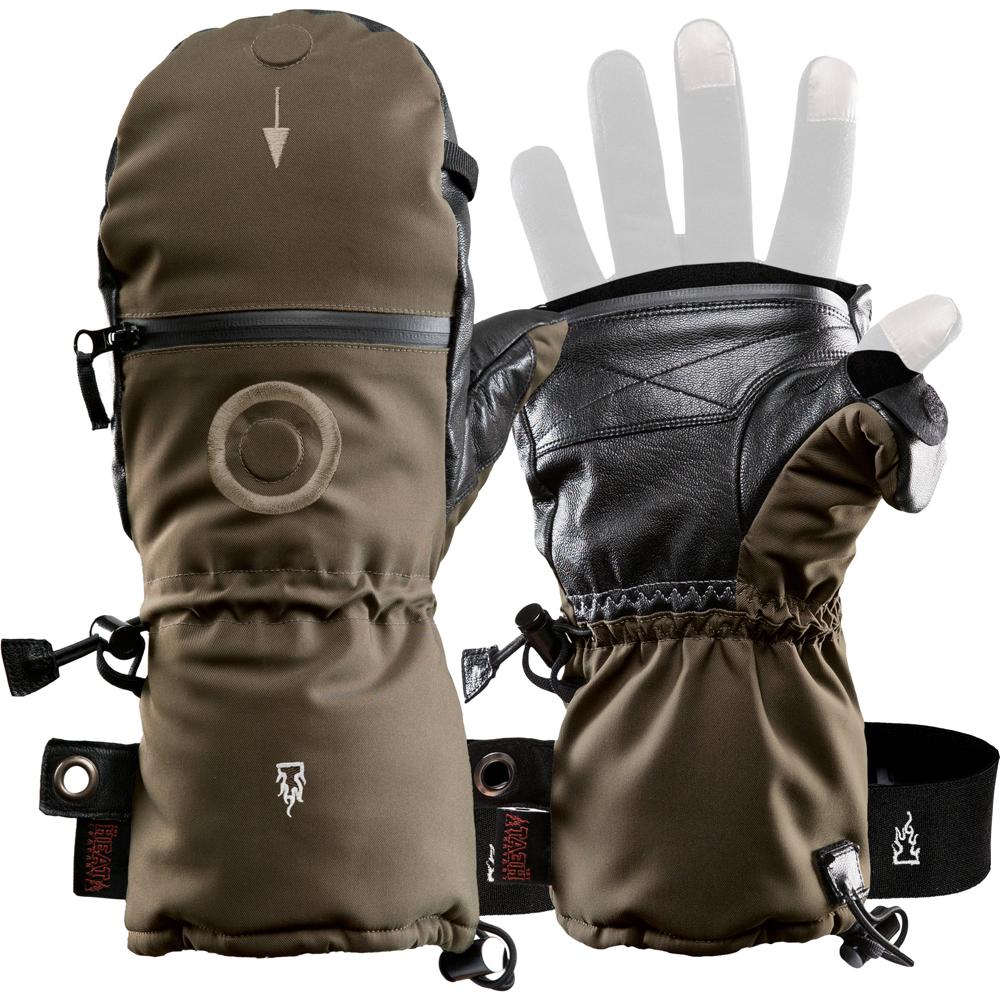 The Heat Company SHELL Mittens Tarmac Green Talla 9 con Aislamiento Primaloft Gold y Palma