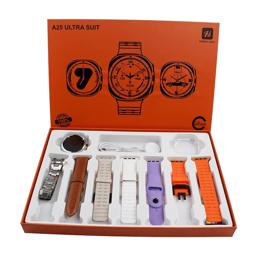 Reloj Inteligente A25 Ultra Suit Smartwatch Correas Intercambiables.