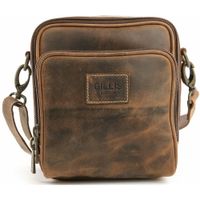 GILLIS LONDON Trafalgar Bolsa de Cámara de Cuero Manos Libres - Color Marrón, Padded Int