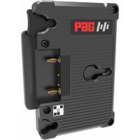 PAG Placa de Batería para ARRI ALEXA 35 (Gold Mount) - Aluminio Anodizado, Conexión para