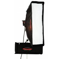 Photogenic Softbox 12 x 36"" Strip con Adaptador Rápido para Flash - Interior Plateado, Co