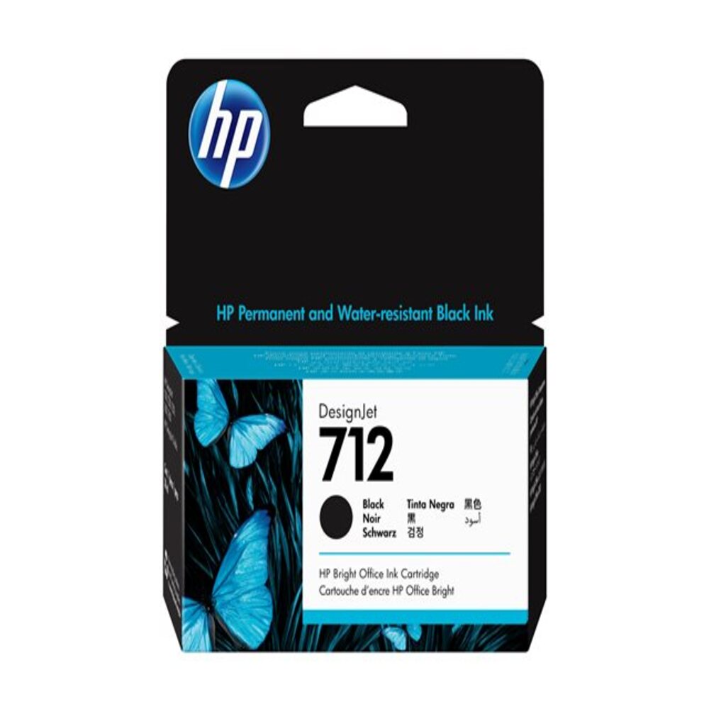 Cartucho de Tinta HP 712 Negro 38 ml Original 3ED70A para DesignJet