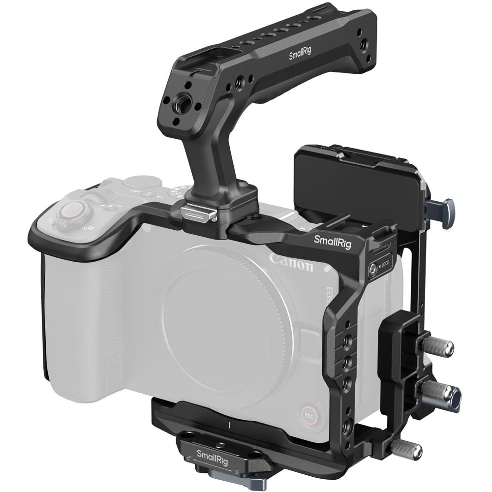 SmallRig HawkLock Quick Release Camera Cage Kit para Canon EOS R6 V con Placa de Batería,