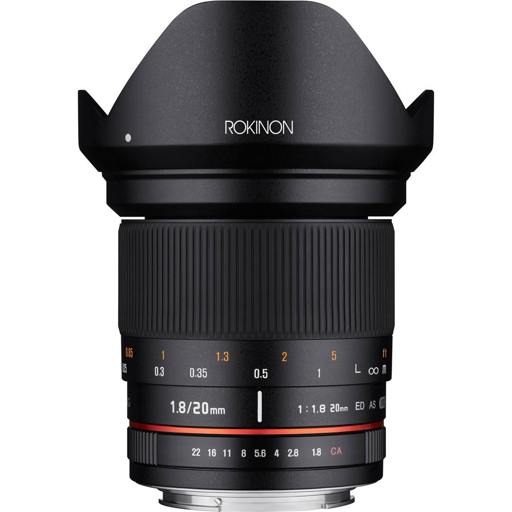 Rokinon 20mm f/1.8 ED AS UMC Lens para Fujifilm X - Apertura f/1.8, Diseño de Enfoque Man