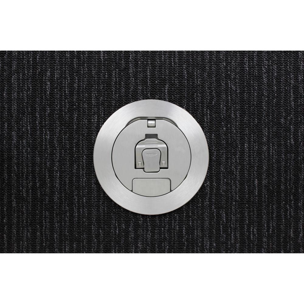 FSR Poke Thru 4"" In-floor Box con Cubierta de Aluminio Brushed, Resistente al Fuego