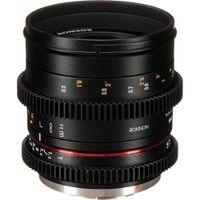 Rokinon 50mm T1.3 Cine Lens Micro Cuatro Tercios - AOV 24.5°, Cristales Asféricos, De-Cl