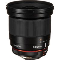 Rokinon Lente 20mm f/1.8 ED AS UMC para Nikon F - Apertura f/1.8, Diseño de Enfoque Manua