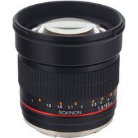 Rokinon 85mm f/1.4 AS IF UMC Lens Canon EF - Apertura f/1.4, Elemento Asférico, Enfoque I