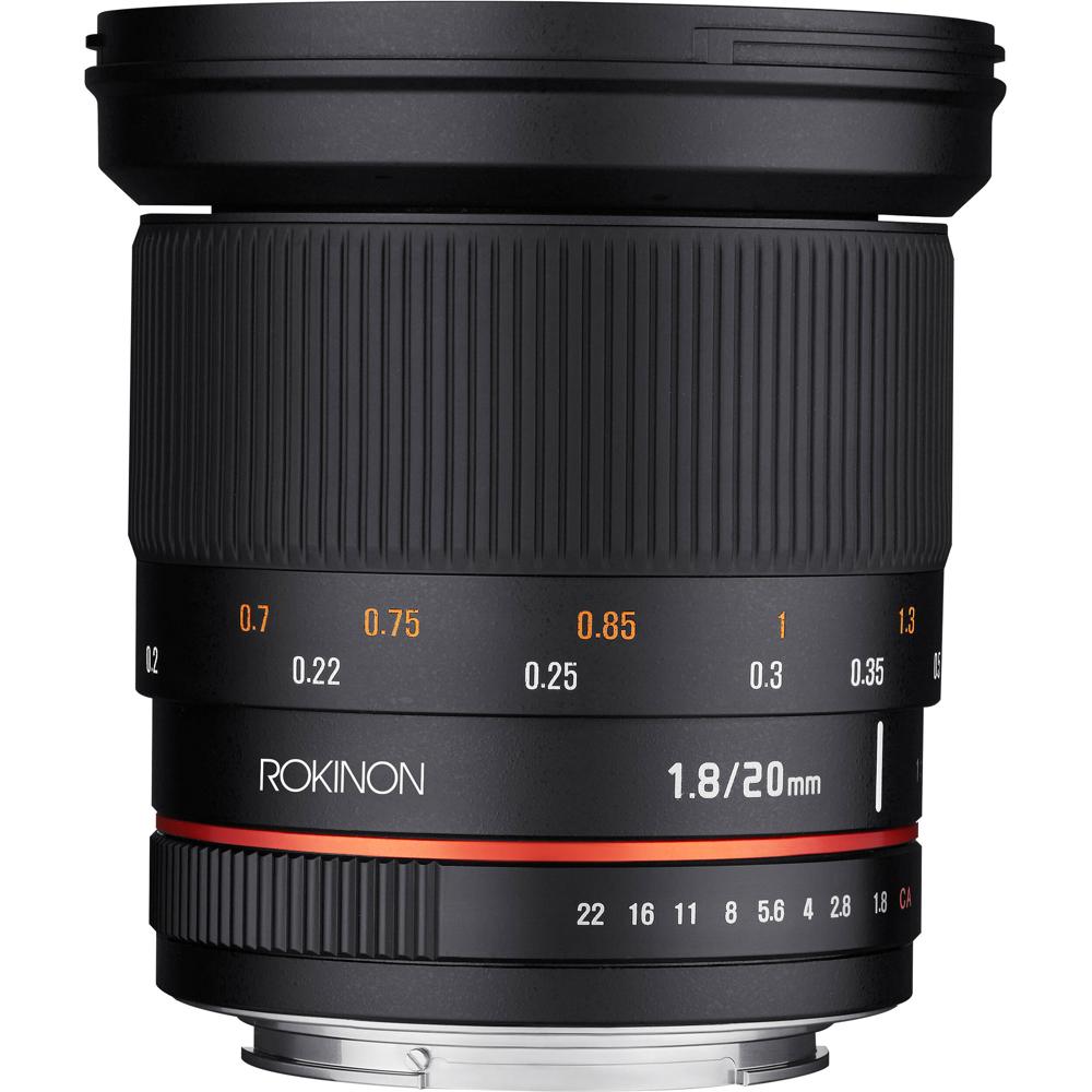 Rokinon Lente 20mm f/1.8 ED AS UMC para Micro Cuatro Tercios - Apertura f/1.8, Diseño de