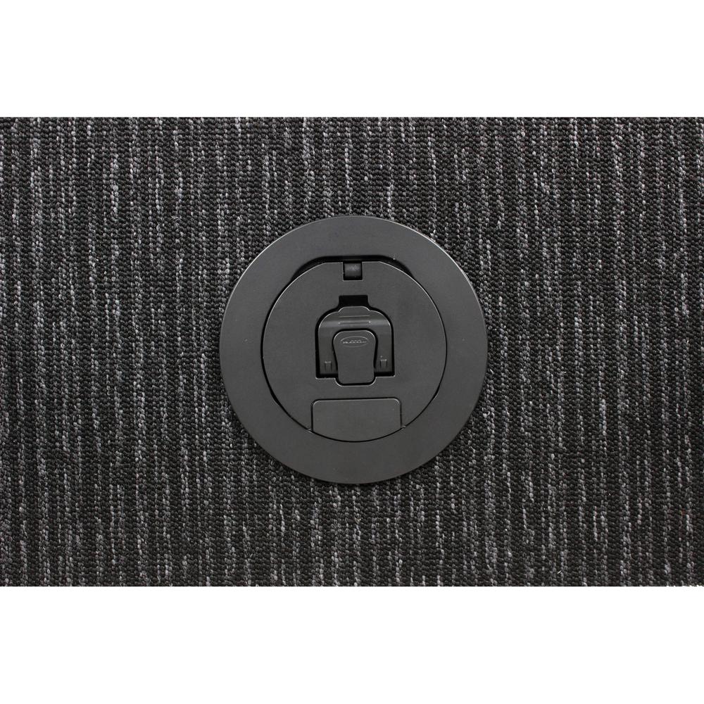 FSR Poke Thru SmartFit 4"" Complete 4AC Cubierta Negra