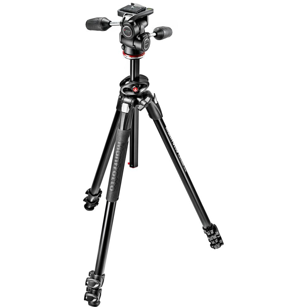 Manfrotto Trípode de Aluminio 290 Dual con Cabezal Pan/Tilt 804 - Capacidad de Carga 22 l