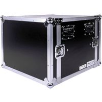 DeeJay Amplificador Shock Mount Case Deluxe 8U - Aluminio, Protección Impacto, Cierre por