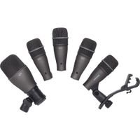 Samson Kit de Micrófonos para Batería DK705 - 5 Piezas, Incluye 4 Micrófonos Q72 y 1 Mi