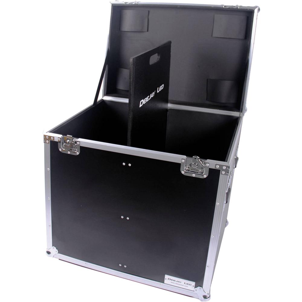 DeeJay LED Fly Drive Utility Trunk Case ATA-300 con Ruedas y Compartimento Ajustable - Neg