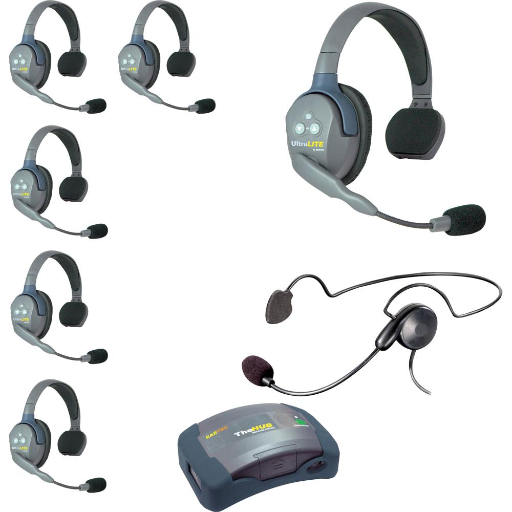 Eartec HUB7SCYB UltraLITE Sistema de Intercomunicación 7 Personas con Auriculares Cyber