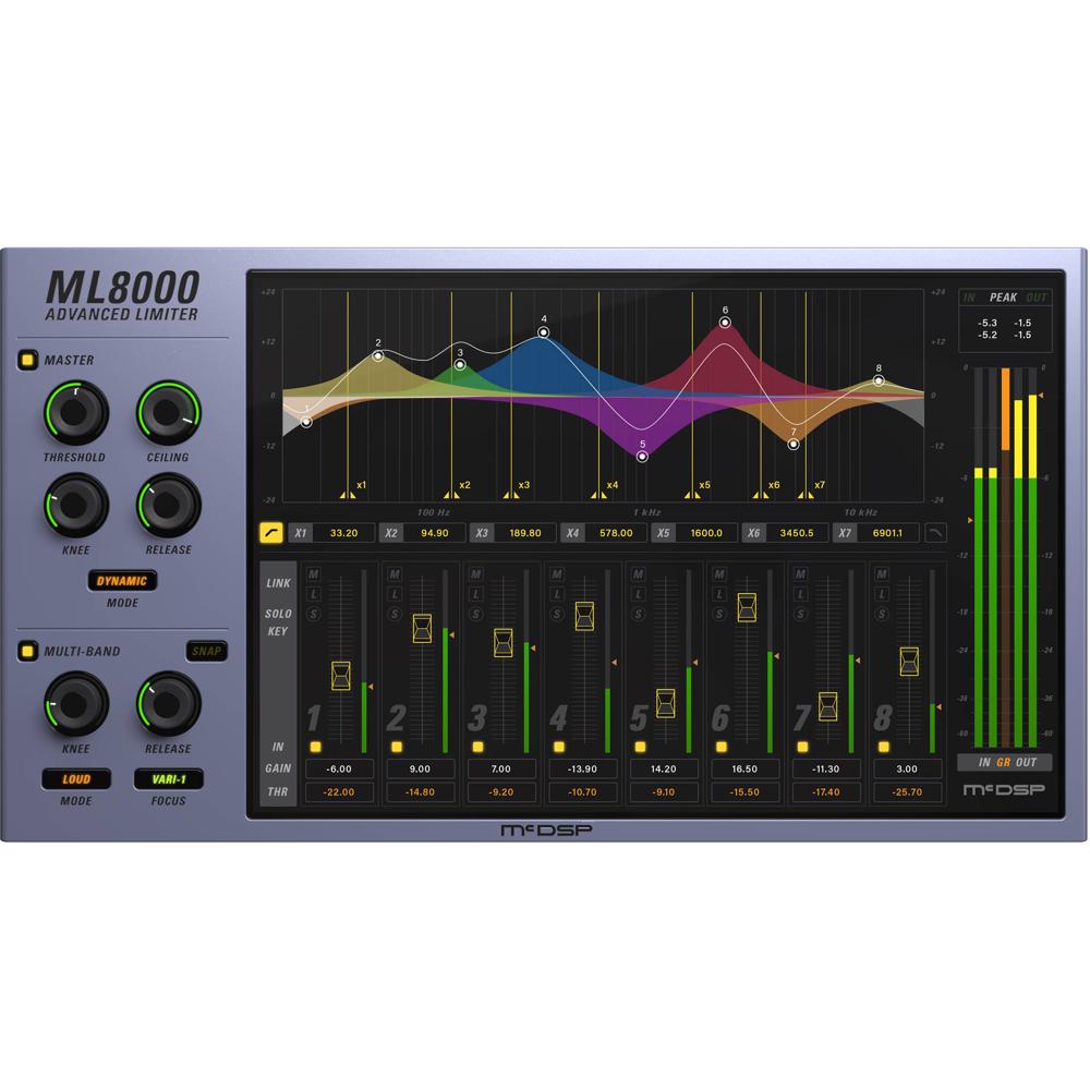 McDSP ML8000 Advanced Limiter V6 - Limiter Multibanda de 8 Bandas, Descarga Electrónica,