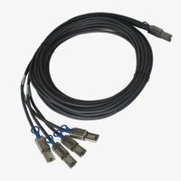 Qualstar Mini-SAS 4x Quad Cable 16' - Conecta 4 Discos a 1 Puerto de 6GB