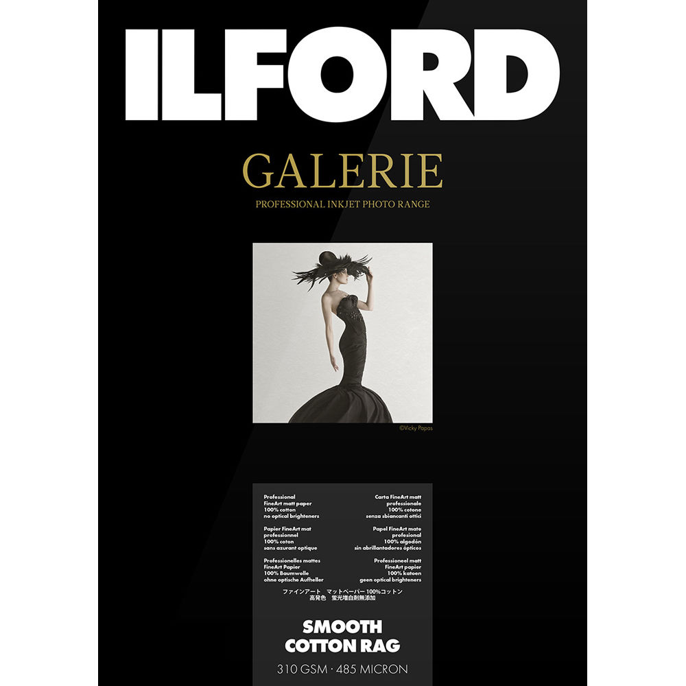 Ilford GALERIE Smooth Cotton Rag Fine Art Paper 24"" x 49' Roll - Papel de Algodón, Acabad