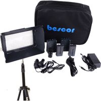 Bescor FP-312S Kit de Luz LED 1-Point con Soporte LS180, Temperatura de Color 3200-5600K,