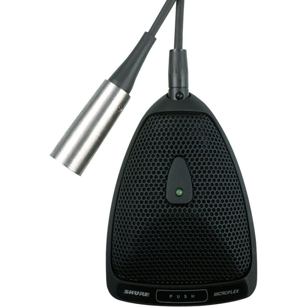Shure Microflex MX393/C Micrófono de Superficie Cardioide con Conector XLR, Diseño Bajo