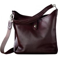 Oberwerth Kate Bolsa Multifuncional de Cuero Plum con Compartimentos para Fotografía