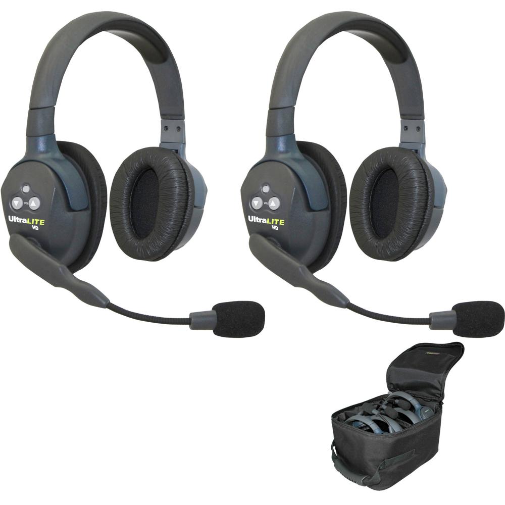 Eartec UltraLITE Intercom Inalámbrico de Dúplex Completo para 2 Personas con 2 Auricular