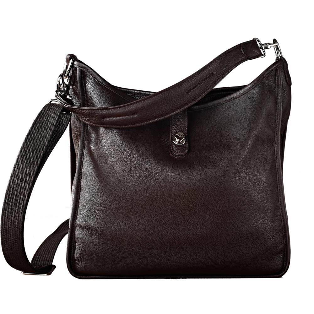Oberwerth Kate Bolsa Multifuncional de Cuero para Damas - Espresso, Acomoda Laptop de 13""