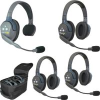 Eartec UltraLITE Intercom Inalámbrico de Dúplex Completo para 4 Personas con 1 Auricular