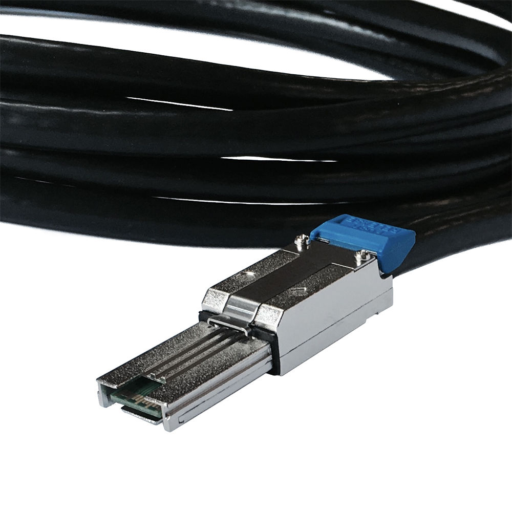 Qualstar Mini-SAS 1x Cable de 16' para Conexión de 1 Disco a Puerto de 6GB