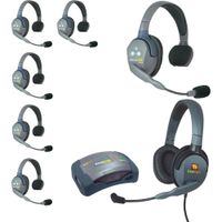 Eartec HUB7SMXD UltraLITE Sistema de Intercomunicación para 7 Personas con Max 4G Doble A