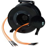 Camplex Cable de Fibra Óptica Multimodo OM1 4-Ch 328' con Conectores ST y Carrete Schill