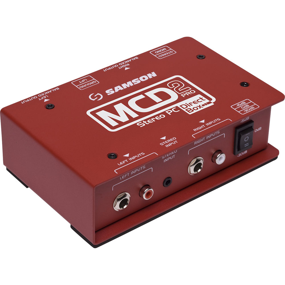 Samson S-MAX MCD2 Pro Caja Directa Pasiva de 2 Canales con Transformadores Blindados STLX