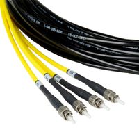 Camplex Cable Táctico de Fibra Óptica de Modo Simple de 25' con Conectores ST
