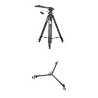 Davis & Sanford Provista 7518B Kit de Trípode con Cabezal Fluido V18 y Dolly Universal