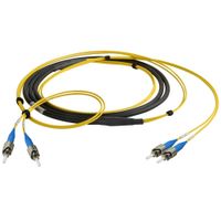 Camplex Cable de Fibra Óptica Táctico de Doble Canal ST CMX-TS 100' Monomodo, Resistente