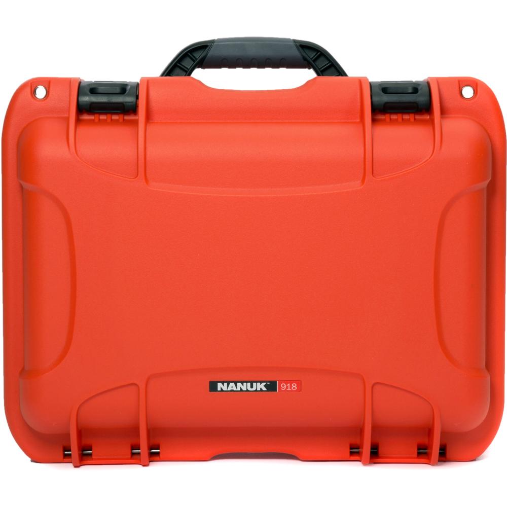 Nanuk 918 Hard Case Naranja 21L IP67, Resistente al Agua y al Polvo, con Válvula de Purga