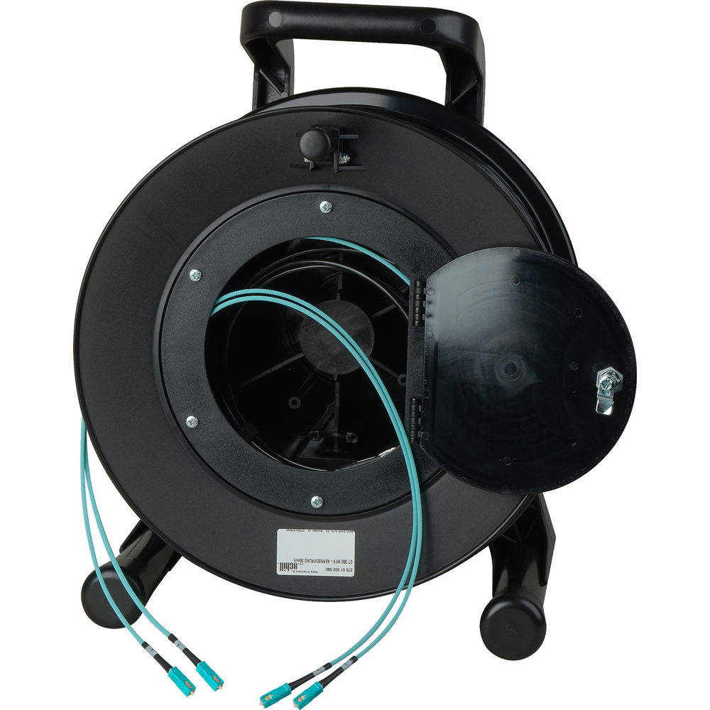Camplex Cable de Fibra Óptica Multimodo OM3 1250' con Conectores SC y Carrete Schill