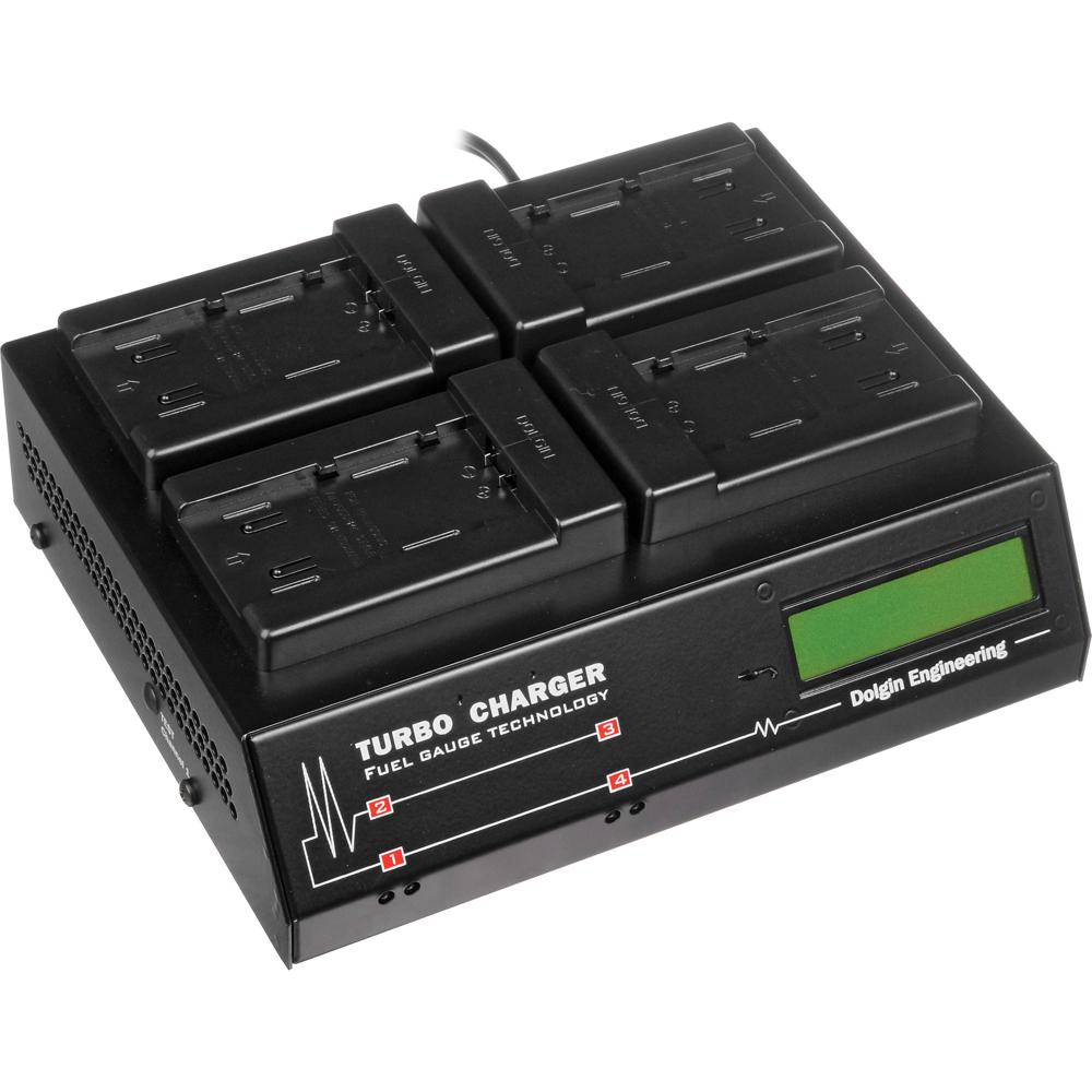 Dolgin Engineering TC400 Cargador de Baterías Cuádruple con Placas Intercambiables para