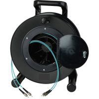 Camplex Cable de Fibra Óptica Multimodo OM3 2-Ch 328' con Conectores ST y Carrete Schill